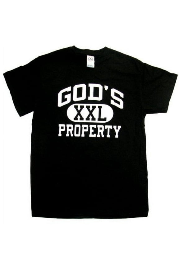 Christian God's Property XXL Varsity Athletic Men's Short Sleeve T-shirt-5xl Black