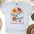 thumbnail image 1 of Christian Graphic T-Shirt She Is Strong Proverbs 31:25 for Women, Ash, Size 3XL, 1 of 6