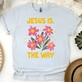 thumbnail image 1 of Christian Graphic T-Shirt The Way The Truth The Life John 14:6 for Women, Ash, Size S, 1 of 6