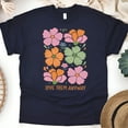 thumbnail image 1 of Christian Graphic T-Shirt Trust God’s Plan Jeremiah 29:11 Floral Print for Women, Navy, Size XL, 1 of 6