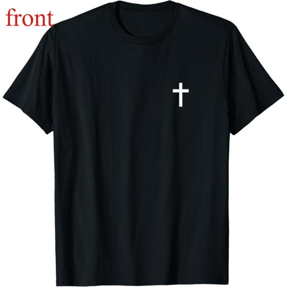 Christian Graphic Tees ,Comfort Tops Faith Cross T-Shirt for Men,Simple style,Round neck,Causal,cotton,black,S-5XL