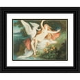thumbnail image 1 of Christian Griepenkerl 24x19 Black Ornate Framed Double Matted Museum Art Print Titled: Leda with the Swan (1908), 1 of 5