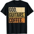 thumbnail image 1 of Christian Guitar Player Guitarist I God Guitars Coffee T-Shirt Black X-Large, 1 of 4