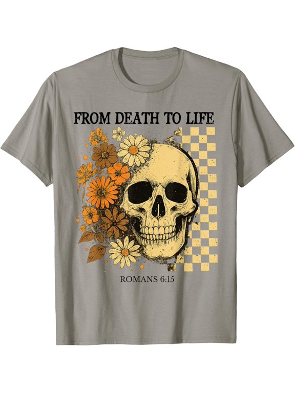 Christian Halloween Gothic Skeleton Bible Quote Romans 6:13 T-Shirt All Size S-5XL
