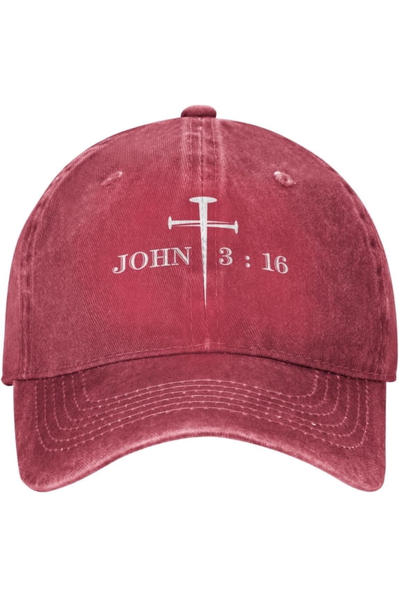 Christian Hat John 3 16 for God So Loved The World Bible Verse Scripture Jesus 2024 Christian Cross Baseball Cap Trucker Hat
