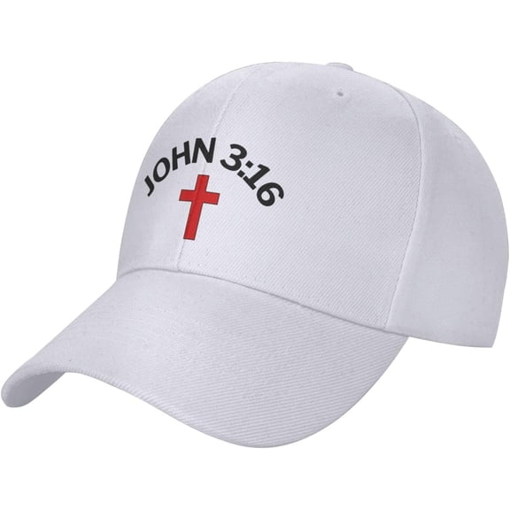 Christian Hat John 3 16 for God So Loved The World Scripture Jesus 2024 Christ Cross Baseball Cap Dad Tracker Hat