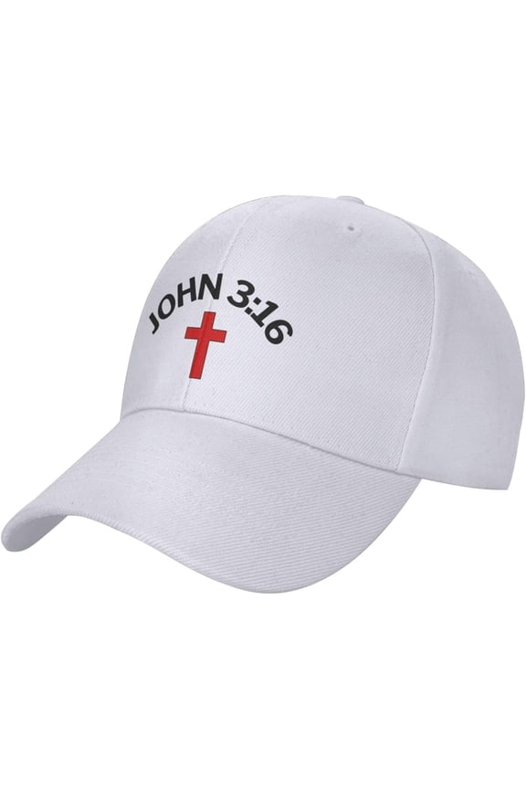 Christian Hat John 3 16 for God So Loved The World Scripture Jesus 2024 Christ Cross Baseball Cap Dad Tracker Hat