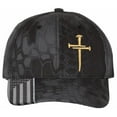 thumbnail image 1 of Christian Hats for Men Women Jesus 3 Nail Cross BEIGE CROSS Hat and Decal, 1 of 2