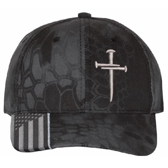 Christian Hats for Men Women Jesus 3 Nail Cross Hat Premium Snapback with Free 4" Decal Machine Washable Versatile Style
