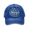 thumbnail image 1 of Christian Hats for Men Women Jesus Baseball Caps Faith Religious Gifts for Pastor Thanksgiving Christmas （Blue）, 1 of 6