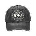 thumbnail image 1 of Christian Hats for Men Women Jesus Baseball Caps Faith Religious Gifts for Pastor Thanksgiving Christmas （Dark Gray）, 1 of 6