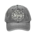 thumbnail image 1 of Christian Hats for Men Women Jesus Baseball Caps Faith Religious Gifts for Pastor Thanksgiving Christmas （Gray）, 1 of 6