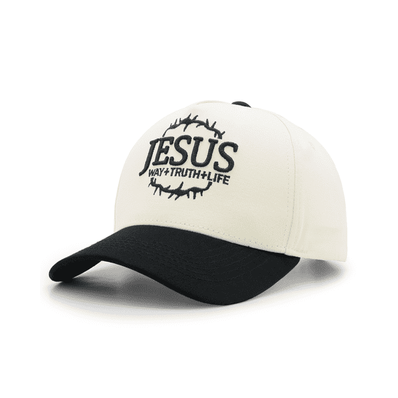 Christian Hats for Men Women, Trendy Religious Gifts for Dad Mom Pastor Christians, Vintage 3D Jesus Embroidered Baseball Cap