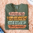 thumbnail image 1 of Christian He heals the brokenhearted T-shirt, Jesus Shirt, paint brush stroke Shirt, faith Shirt TH280529, 1 of 5