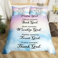 thumbnail image 1 of Christian Healing Duvet Cover Set with Inspirational Thoughts and Prayers Women Bedding Sets Colorfu, 1 of 5