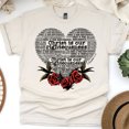 thumbnail image 1 of Christian Heart T-Shirt – Christ Is Our Righteousness Scripture Tee with Red Roses & Bible Verse, Natural, Size L, 1 of 6
