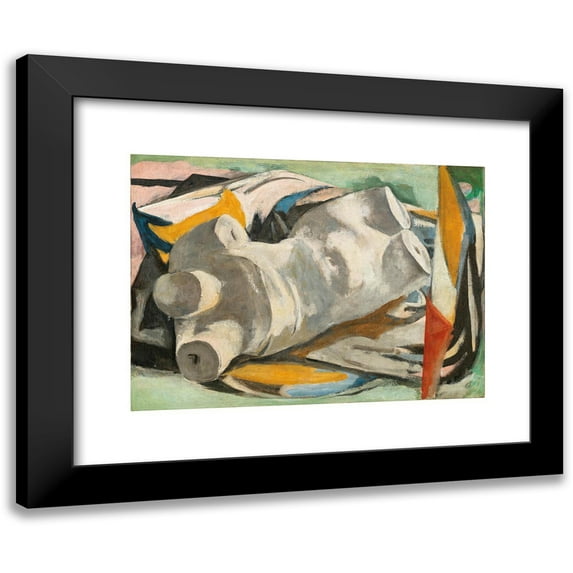 Christian Hess 24x19 Black Modern Framed Museum Art Print Titled - Falling Torso