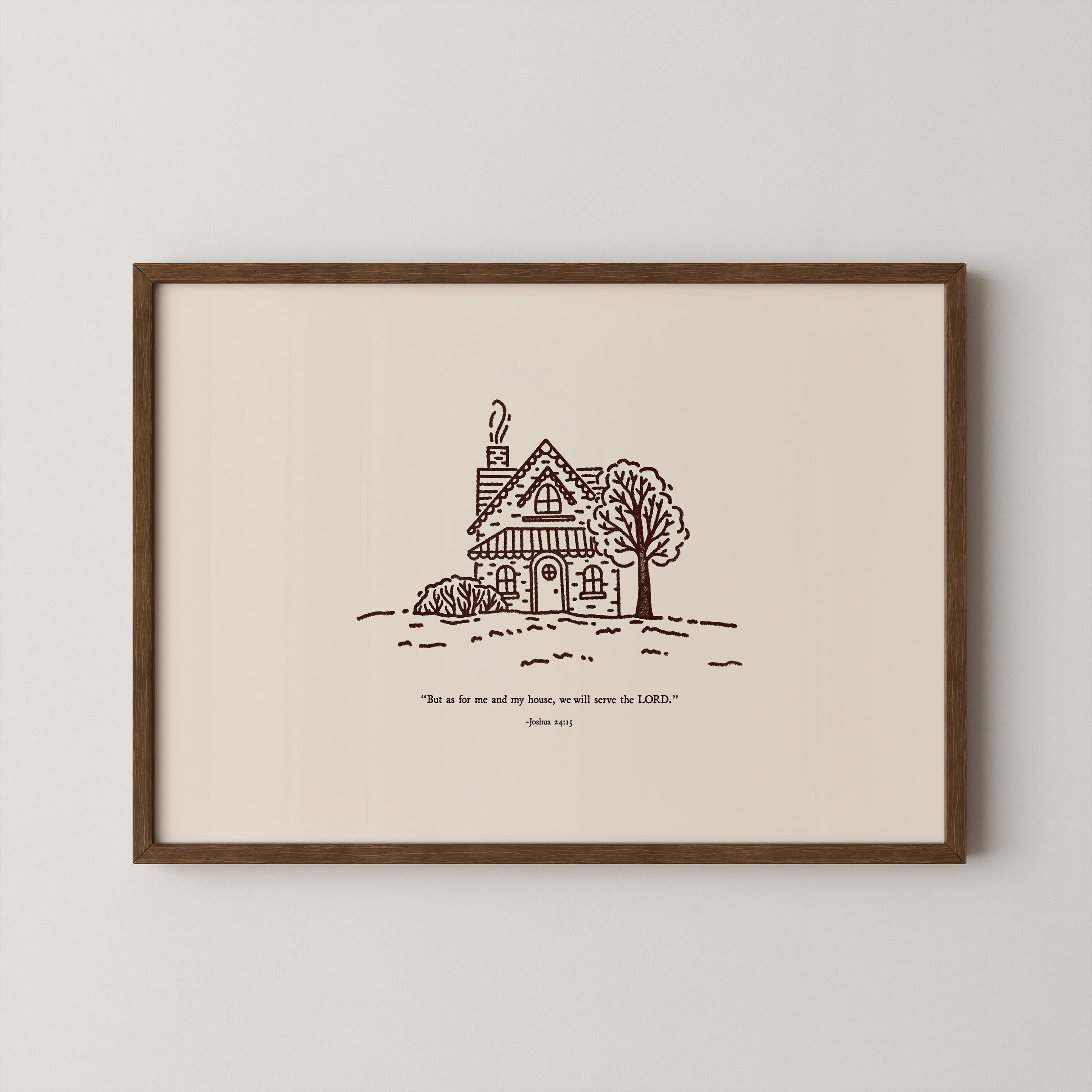 Christian Home Scripture Print Bible Verse Wall Art Joshua 2415 ...