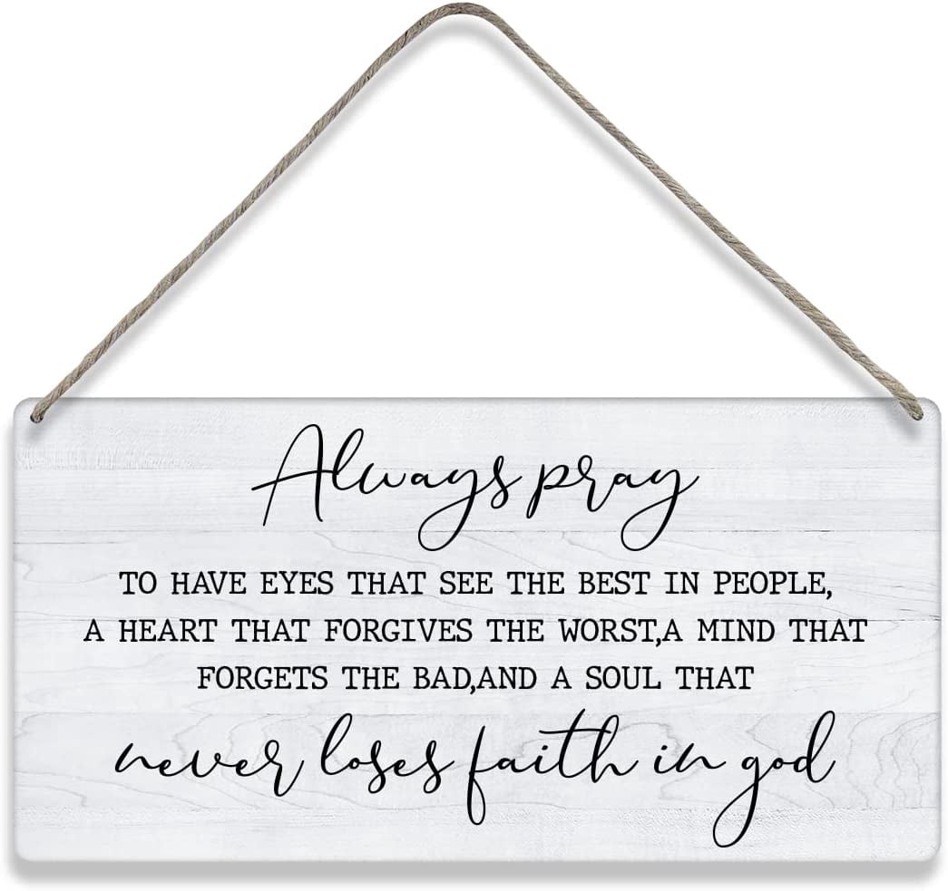 Christian Home Wall Decor Always Pray to Have Eyes Scripture Wooden ...