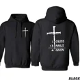thumbnail image 1 of Christian Hoodie – 1 Cross 3 Nails 4 Given, Faith Quote Pullover, Religious Cross Graphic, Unisex Casual Streetwear, 1 of 6