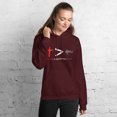 thumbnail image 1 of Christian Hoodie - The Cross is Greater Than my Past (Maroon, L), 1 of 4