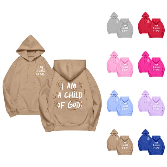 Christian Hoodie for Women 2025 Fall Winter Christian Y2K Graphic Hooded Sweatshirt with Pockets Pullover Top