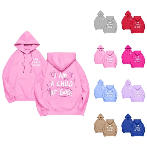 Christian Hoodie for Women 2025 Fall Winter Christian Y2K Graphic Hooded Sweatshirt with Pockets Pullover Top