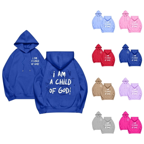 Christian Hoodie for Women 2026 Fall Winter Long Sleeve Cute Casual Bible Verse Hoodie Sweatshirt Pullover Tops with Pockets