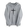 Christian Hoodies Women Cross Graphic Drawstring Long Sleeve Pullover Comfortable Casual Sweatshirt with Pockets