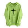 thumbnail image 1 of Christian Hoodies Women Cross Graphic Drawstring Long Sleeve Pullover Comfortable Casual Sweatshirt with Pockets, 1 of 4
