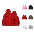 thumbnail image 1 of Christian Hoodies for Girl Long Sleeve Bible Verse Graphic Hooded Sweatshirt with Pockets Kids Pullover Tops, 1 of 1
