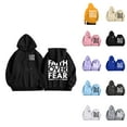 thumbnail image 1 of Christian Hoodies for Men 2025 Faith Over Fear Hoodie Hooded Sweatshirt with Pockets Pullover Hoodie Mens Hoodies, 1 of 7
