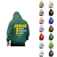 thumbnail image 1 of Christian Hoodies for Men 2025 The Jesus Way Truth Life Hoodie Hooded Sweatshirt with Pocket Pullover Mens Hoodies, 1 of 6