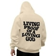 thumbnail image 1 of Christian Hoodies for Men Jesus Loves You Letter Graphic Faith Sweatshirt Y2K Oversized Long Sleeve Hooded Pullover, 1 of 6