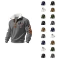 thumbnail image 1 of Christian Hoodies for Men,Quarter Zip Sweatshirt Men Cross Faith Pullover Lined Quarter Zip Stand Collar Golf Sweaters, 1 of 4
