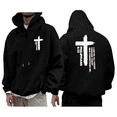 thumbnail image 1 of Christian Hoodies for Men Religious Faith Jesus Hoodie God Bible Verse Cross Sweatshirts Trendy Graphic Pullover, 1 of 6