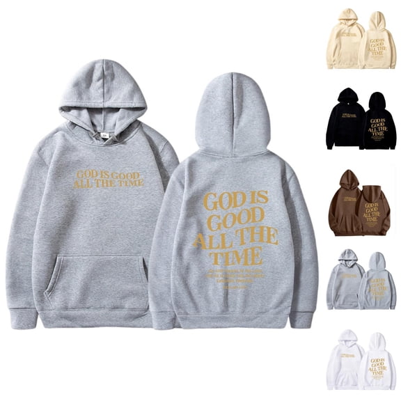 Christian Hoodie for Women 2025 God Is Good All The Time Hoodies with Pockets Hooded Sweatshirt Hoodie Women Pullover
