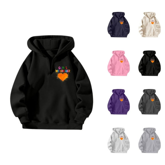 Christian Hoodies for Women 2025 God Is Within Her She Will Not Fall Cute Y2K Hoodie Hooded Sweatshirt Women Pullover