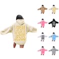 thumbnail image 1 of Christian Hoodies for Women 2025 I Speak The Name Of Jesus Hoodie with Pockets Hooded Sweatshirt Women Pullover, 1 of 6
