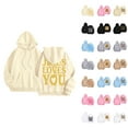 thumbnail image 1 of Christian Hoodies for Women 2025 Jesus Loves You Cute Y2K Graphic Hoodie with Pockets Hooded Sweatshirt Women Pullover, 1 of 7