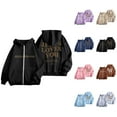 thumbnail image 1 of Christian Hoodies for Women 2025 Jesus Loves You Hoodie Zip Up Hoodie with Pockets Hooded Sweatshirt Women Jacket, 1 of 7