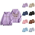 thumbnail image 1 of Christian Hoodies for Women 2025 Jesus Loves You Hoodie Zip Up Hoodie with Pockets Hooded Sweatshirt Women Jacket, 1 of 7