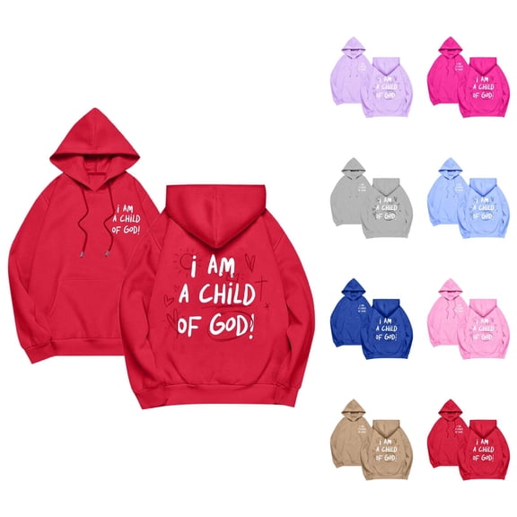 Christian Hoodies for Women 2026 Fall Winter Long Sleeve Cute Bible Verse Casual Hoodie Sweatshirt Pullover Tops with Pockets