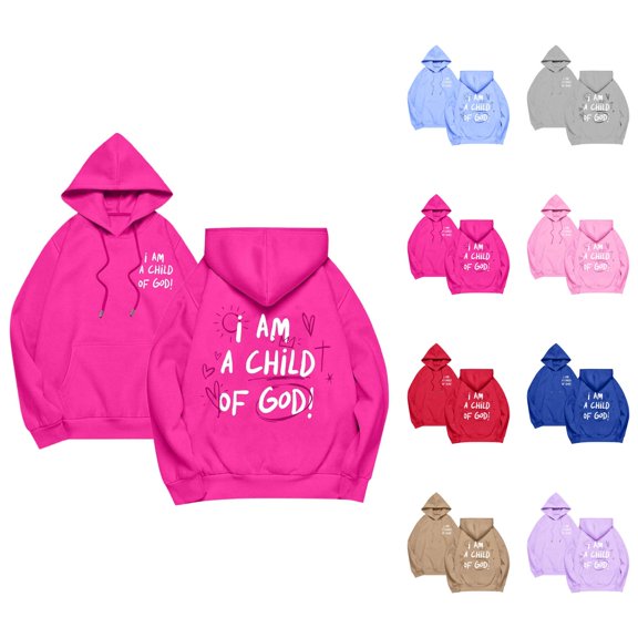 Christian Hoodies for Women 2026 Fall Winter Long Sleeve Cute Bible Verse Casual Hoodie Sweatshirt with Pockets Pullover Tops