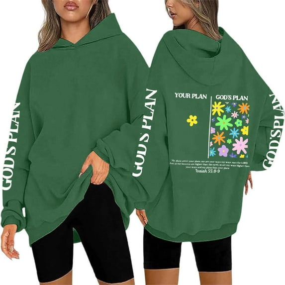 Christian Hoodies for Women Oversized Jesus Faith god Letter Print Hooded Sweatshirts Religious Inspirational Pullover
