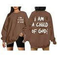 thumbnail image 1 of Christian Hoodies for Women Preppy Letter Graphic Printed Long Sleeve Loose Hooded Sweatshirts Comfy Casual Funny Pullover, 1 of 3