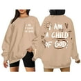 thumbnail image 1 of Christian Hoodies for Women Preppy Letter Graphic Printed Long Sleeve Loose Hooded Sweatshirts Comfy Casual Funny Pullover, 1 of 3