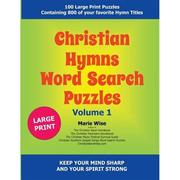Christian Hymns Word Search Puzzles