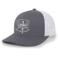 thumbnail image 1 of Christian I Can Do All Things Through Christ Philippians 4:13 Mens Embroidered Mesh Back Trucker Hat, Charcoal/White, 1 of 4