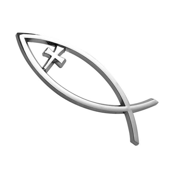 Christian Ichthys Fish Stickers Weather Resistant Adhesive Decals Savior Fish Car Stickers for Vehicle & Laptops
